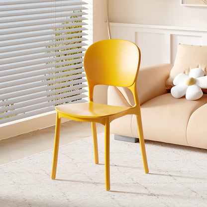 Modern Minimalist Square PP Plastic Dining Chair Backrest For Dining Room