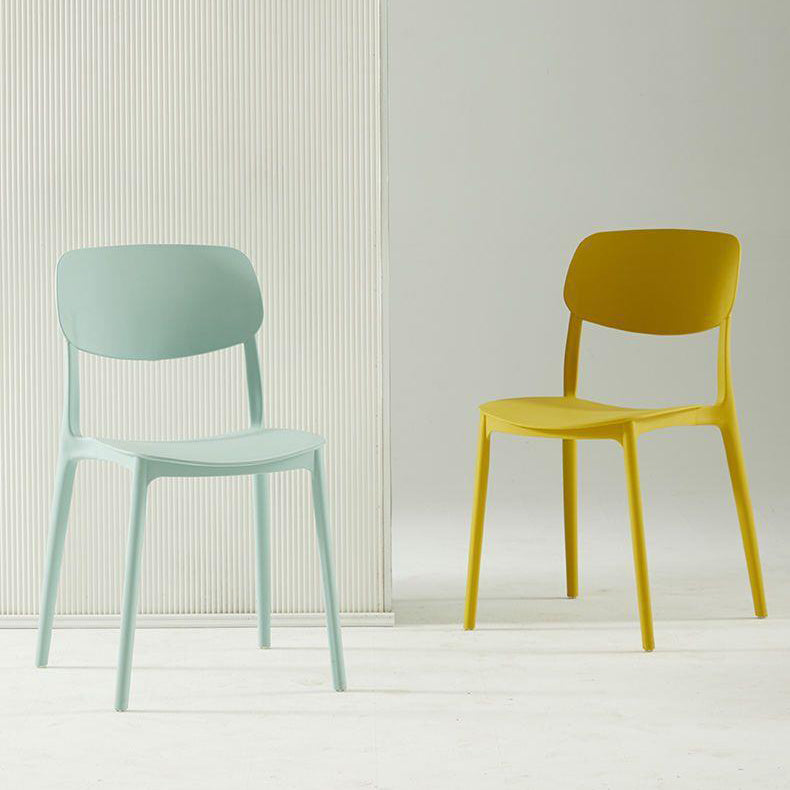 Contemporary Nordic Square PP Plastic Dining Chair Backrest For Dining Room