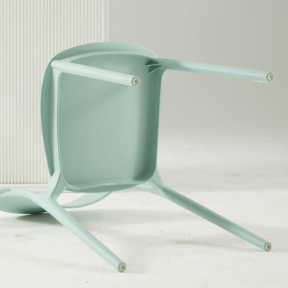 Contemporary Nordic Square PP Plastic Dining Chair Backrest For Dining Room