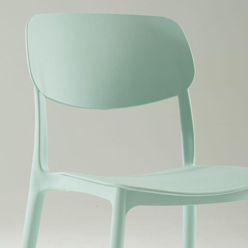 Contemporary Nordic Square PP Plastic Dining Chair Backrest For Dining Room