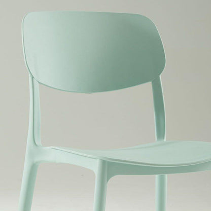 Contemporary Nordic Square PP Plastic Dining Chair Backrest For Dining Room