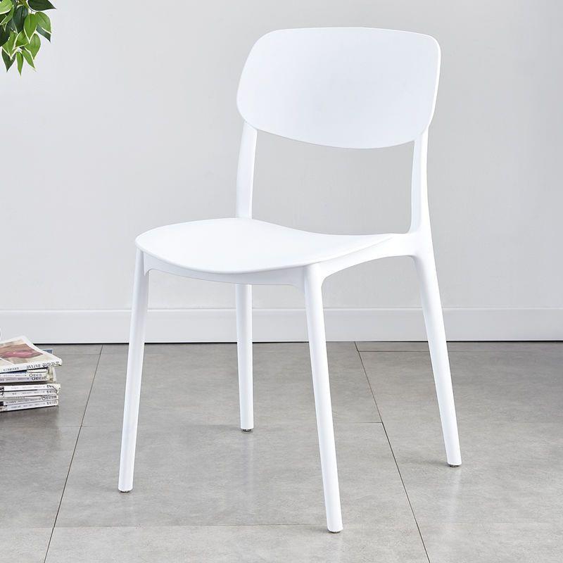 Contemporary Nordic Square PP Plastic Dining Chair Backrest For Dining Room