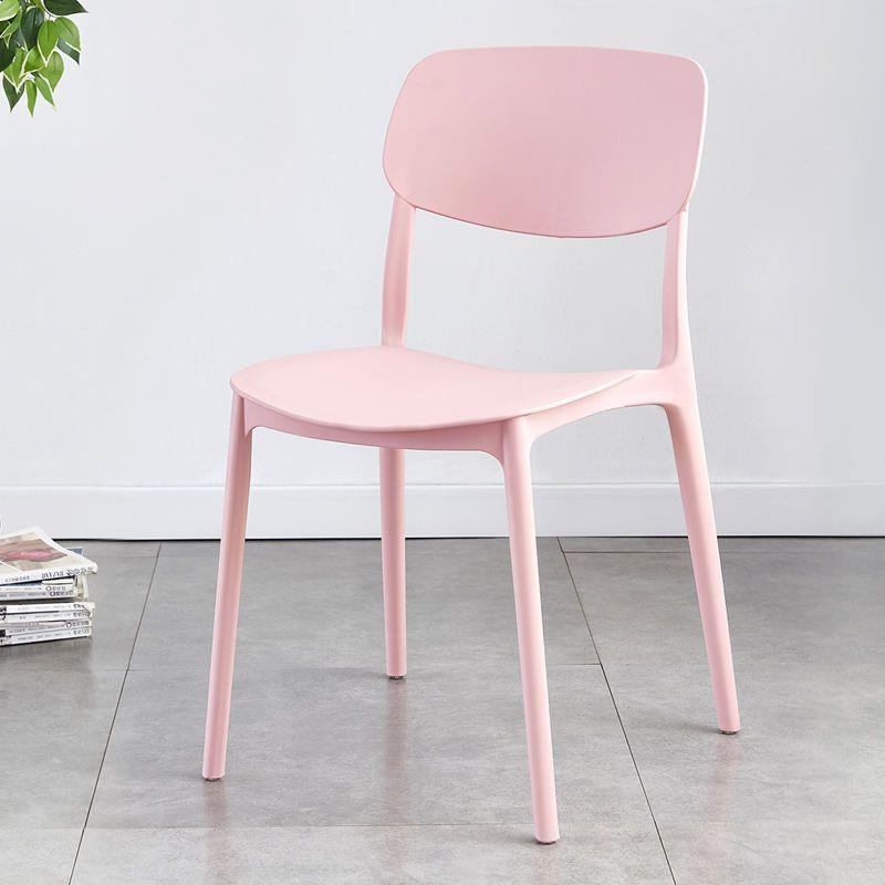 Contemporary Nordic Square PP Plastic Dining Chair Backrest For Dining Room