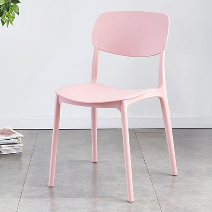 Contemporary Nordic Square PP Plastic Dining Chair Backrest For Dining Room
