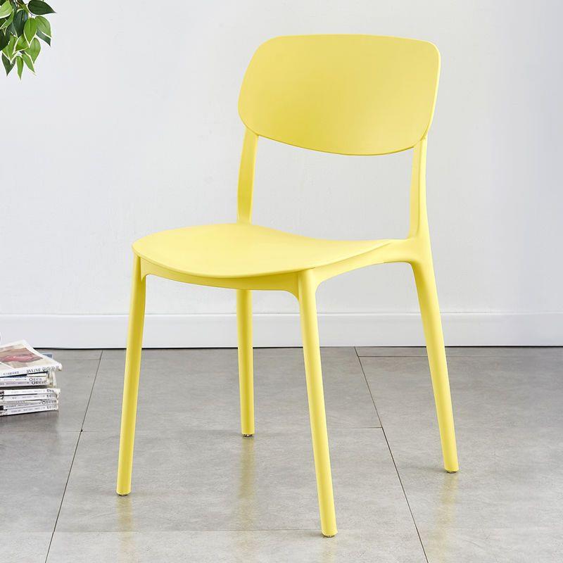 Contemporary Nordic Square PP Plastic Dining Chair Backrest For Dining Room