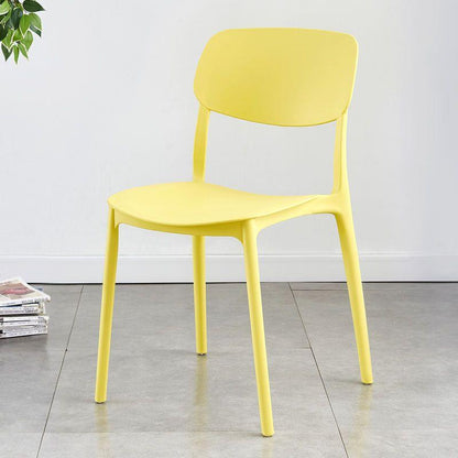Contemporary Nordic Square PP Plastic Dining Chair Backrest For Dining Room