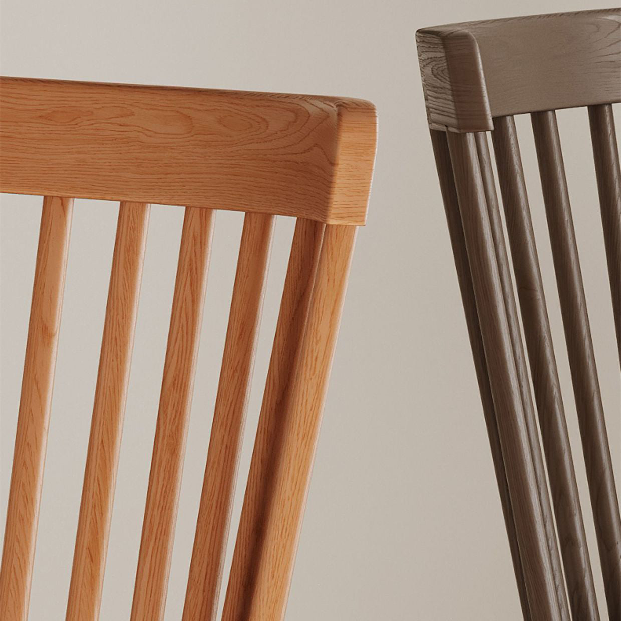 Modern Minimalist Square Solid Wood Dining Chair Backrest For Dining Room