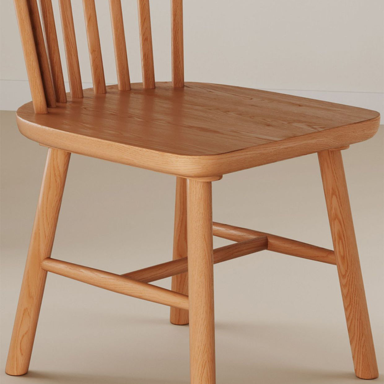 Modern Minimalist Square Solid Wood Dining Chair Backrest For Dining Room