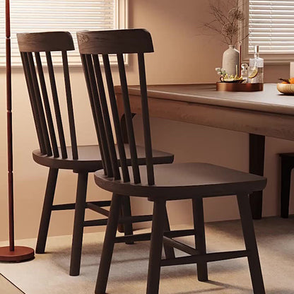 Modern Minimalist Square Solid Wood Dining Chair Backrest For Dining Room