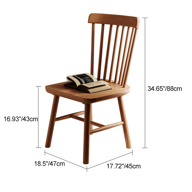 Modern Minimalist Square Solid Wood Dining Chair Backrest For Dining Room