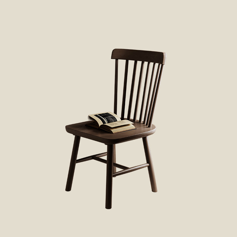 Modern Minimalist Square Solid Wood Dining Chair Backrest For Dining Room