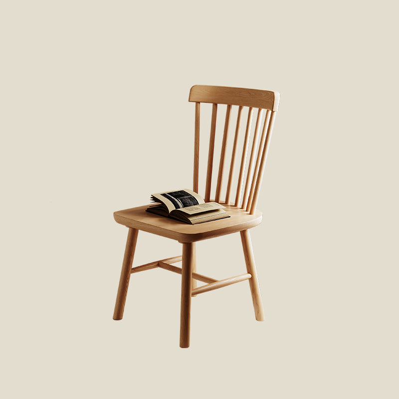 Modern Minimalist Square Solid Wood Dining Chair Backrest For Dining Room