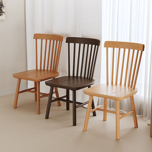 Modern Minimalist Square Solid Wood Dining Chair Backrest For Dining Room