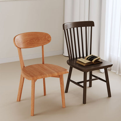 Modern Minimalist Square Solid Wood Dining Chair Backrest For Dining Room