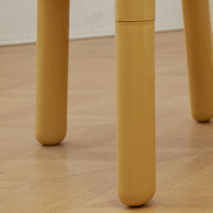 Modern Mid-Century Square Plastic Dining Chair Backrest For Dining Room