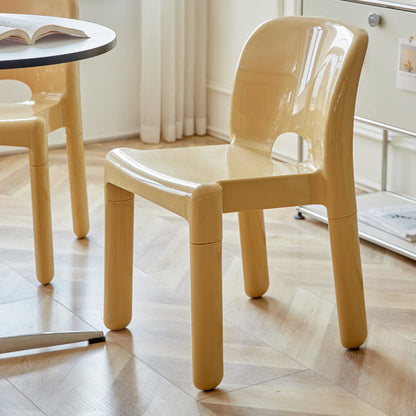 Modern Mid-Century Square Plastic Dining Chair Backrest For Dining Room