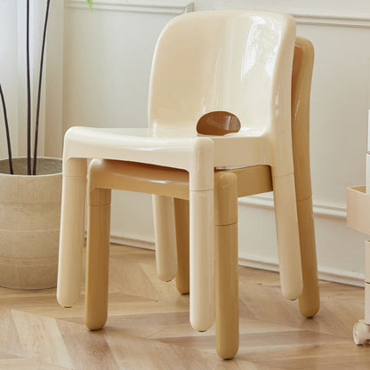 Modern Mid-Century Square Plastic Dining Chair Backrest For Dining Room