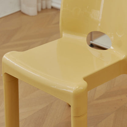 Modern Mid-Century Square Plastic Dining Chair Backrest For Dining Room
