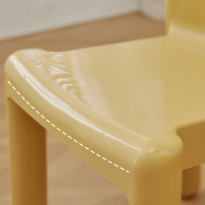Modern Mid-Century Square Plastic Dining Chair Backrest For Dining Room