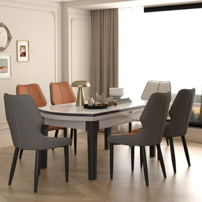 Modern Luxury Cat Paw Leather Stainless Steel Dining Chair Backrest For Dining Room