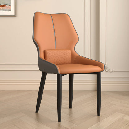 Modern Luxury Cat Paw Leather Stainless Steel Dining Chair Backrest For Dining Room