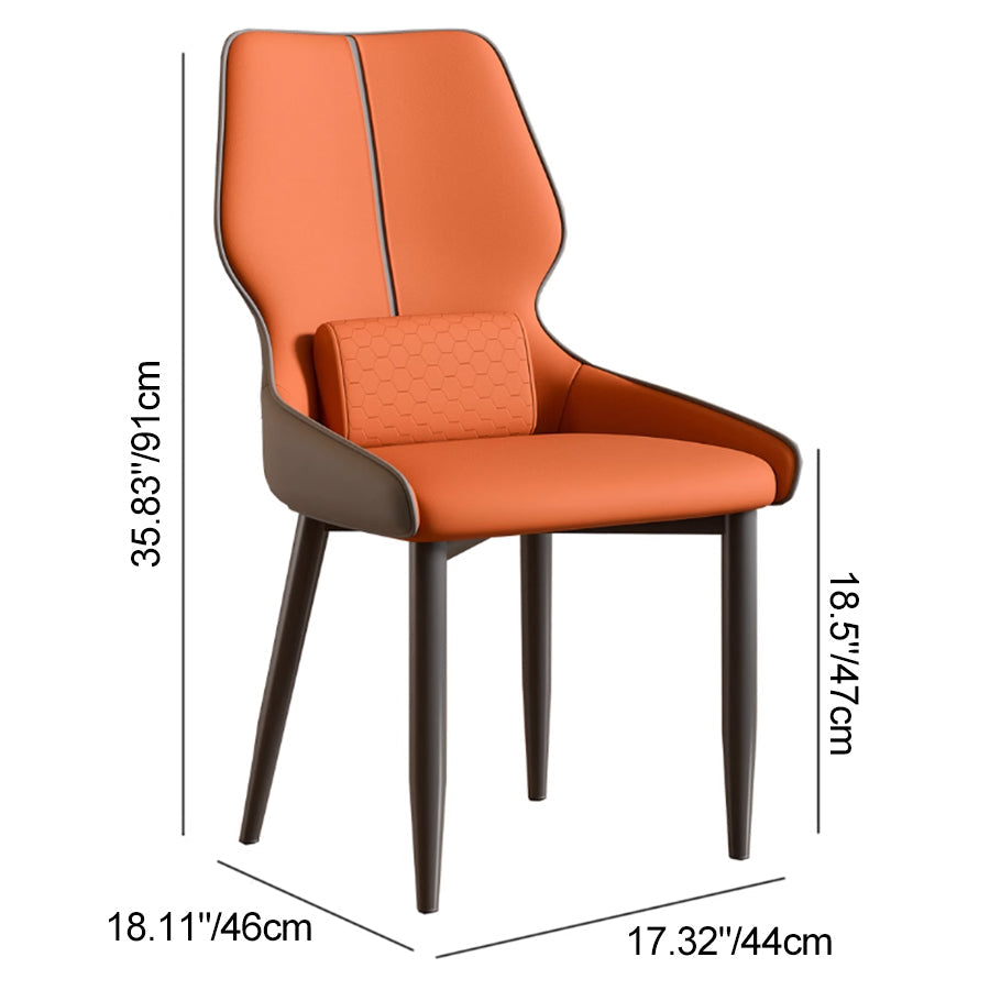 Modern Luxury Cat Paw Leather Stainless Steel Dining Chair Backrest For Dining Room