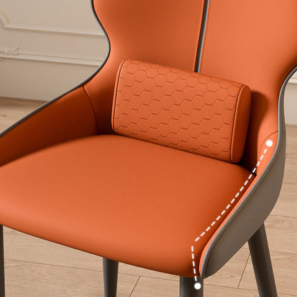 Modern Luxury Cat Paw Leather Stainless Steel Dining Chair Backrest For Dining Room