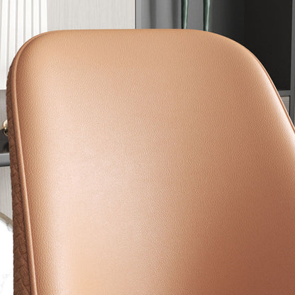 Modern Minimalist Synthetic Leather Sponge Iron Dining Chair Backrest For Dining Room