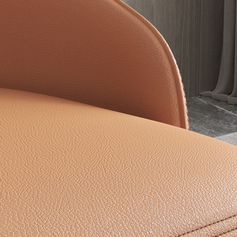 Modern Minimalist Synthetic Leather Sponge Iron Dining Chair Backrest For Dining Room