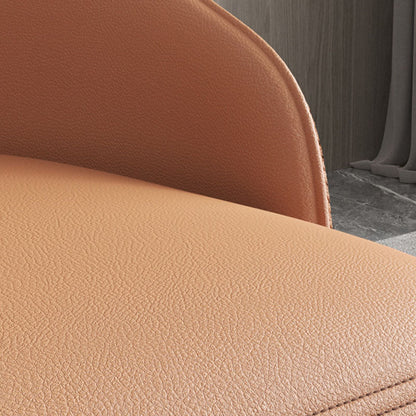 Modern Minimalist Synthetic Leather Sponge Iron Dining Chair Backrest For Dining Room