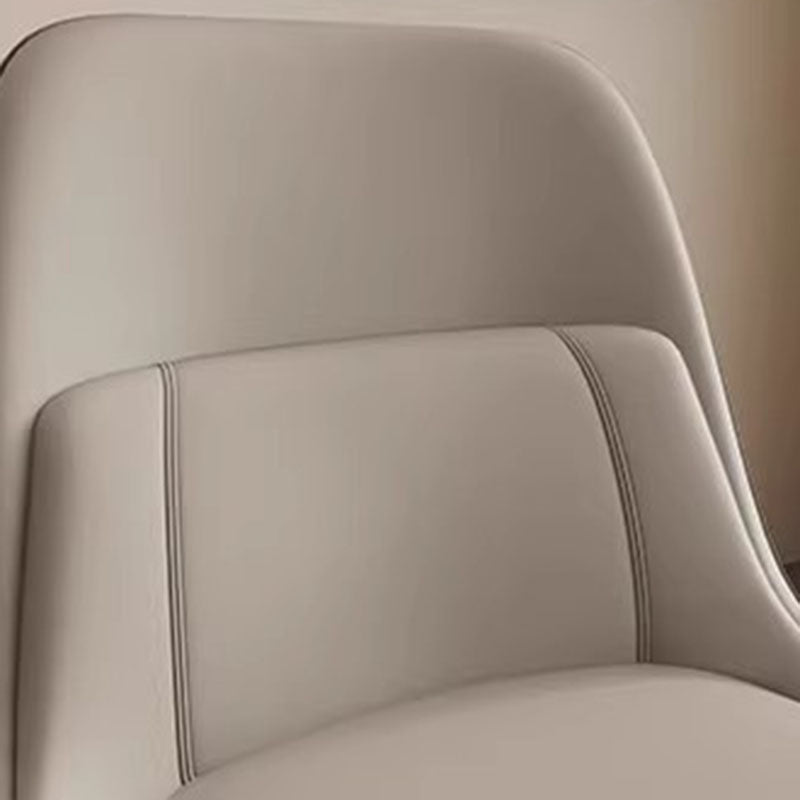 Modern Luxury Rectangular PVC Metal Faux Leather Dining Chair Backrest For Dining Room