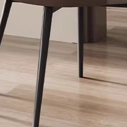 Modern Luxury Rectangular PVC Metal Faux Leather Dining Chair Backrest For Dining Room