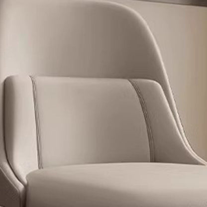 Modern Luxury Rectangular PVC Metal Faux Leather Dining Chair Backrest For Dining Room