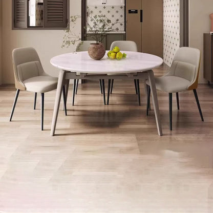 Modern Luxury Rectangular PVC Metal Faux Leather Dining Chair Backrest For Dining Room