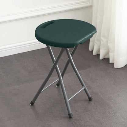 Modern Minimalist HDPE Metal Frame Round Dining Chair Backless Armless For Dining Room