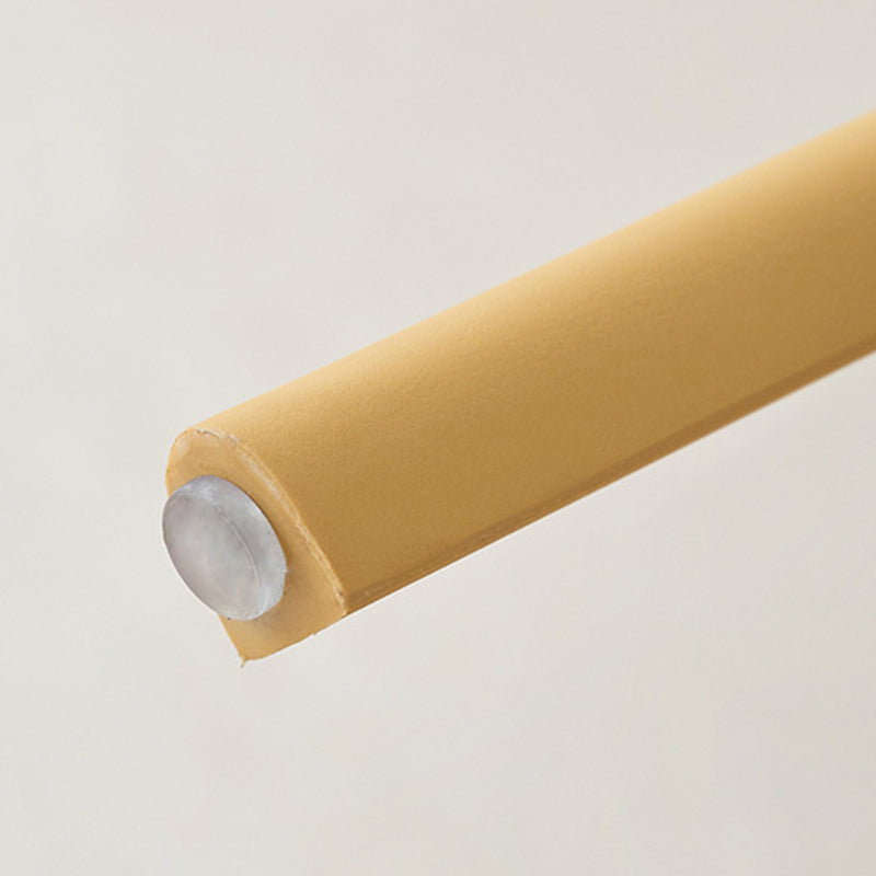 Modern Minimalist PP Plastic Rectangular Curve Dining Chair Backrest Armless For Dining Room