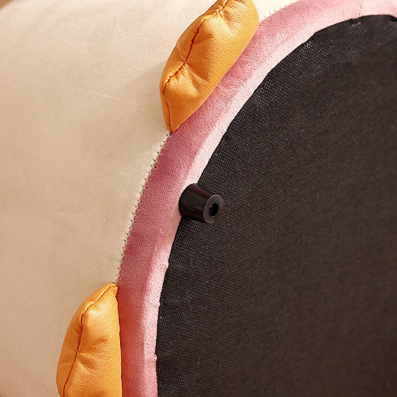 Contemporary Creative Kids Velvet Sponge Fireproof Board Penguin Shaped Low Stool Backrest Armless For Living Room