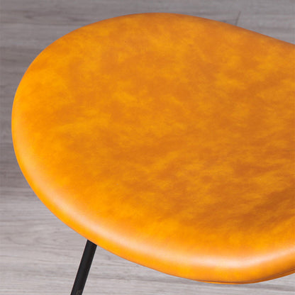 Contemporary Industrial Iron Wood Leather Ants Dining Chair Backrest Armless For Dining Room