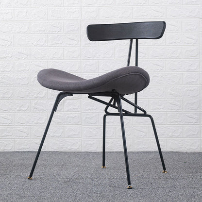 Contemporary Industrial Iron Wood Leather Ants Dining Chair Backrest Armless For Dining Room