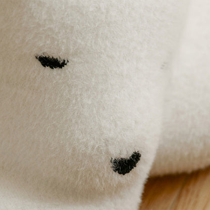 Contemporary Creative Kids Lying Polar Bear Velvet Wood Cotton Lazy Sofa Backrest For Bedroom