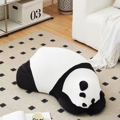 Contemporary Nordic Kids Lying Panda Velvet Sponge Sofa Backrest For Bedroom