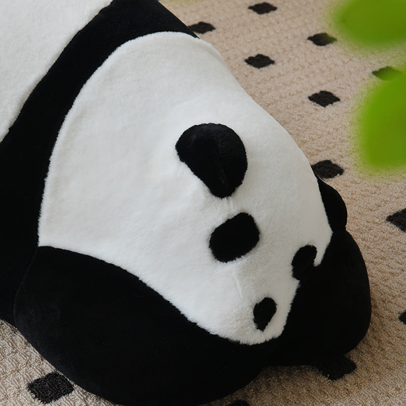 Contemporary Nordic Kids Lying Panda Velvet Sponge Sofa Backrest For Bedroom