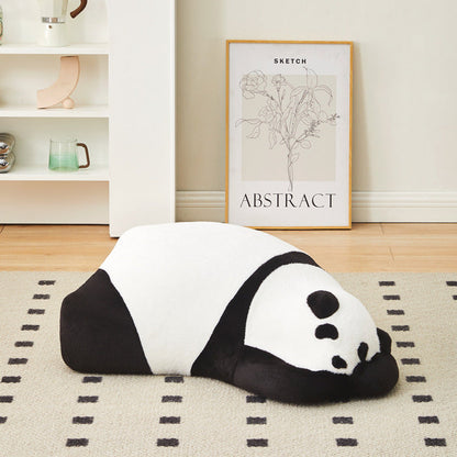 Contemporary Nordic Kids Lying Panda Velvet Sponge Sofa Backrest For Bedroom