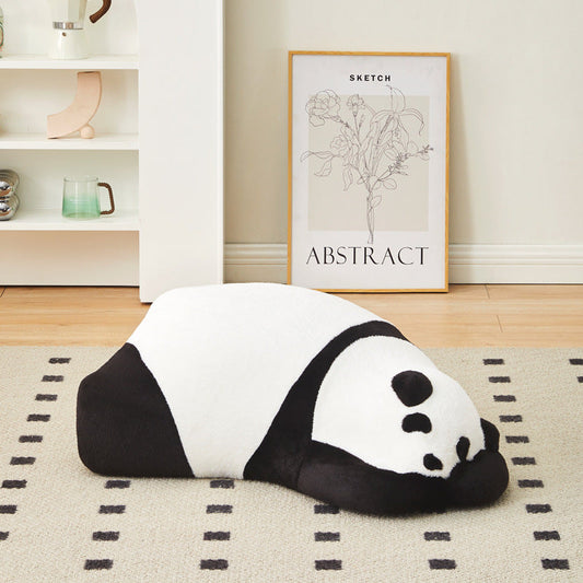 Contemporary Nordic Kids Lying Panda Velvet Sponge Sofa Backrest For Bedroom