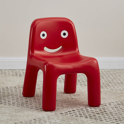 Contemporary Scandinavian Kids Smile Square PE Low Chair Backrest Armless For Living Room
