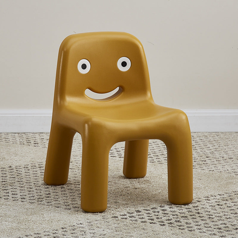 Contemporary Scandinavian Kids Smile Square PE Low Chair Backrest Armless For Living Room