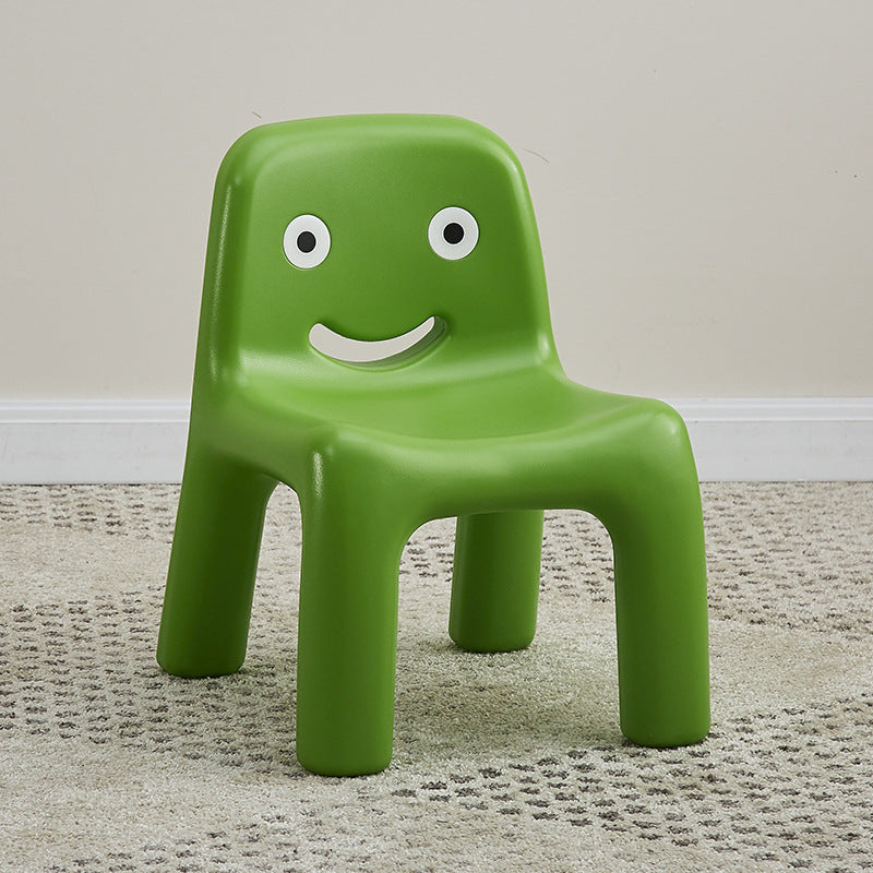 Contemporary Scandinavian Kids Smile Square PE Low Chair Backrest Armless For Living Room