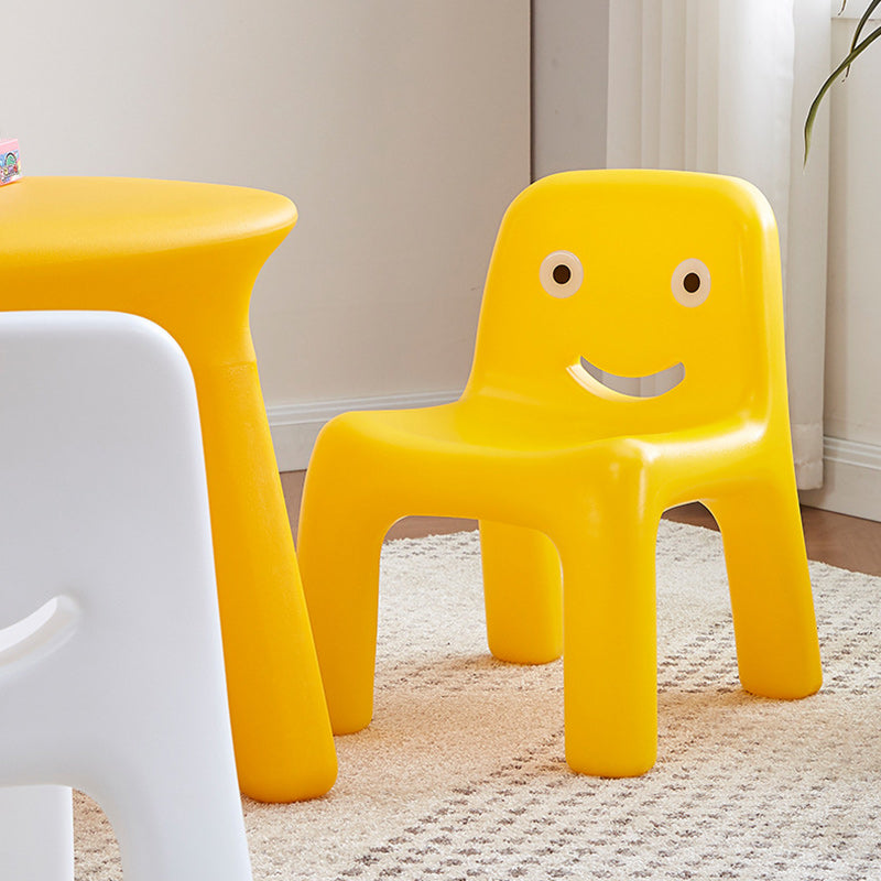 Contemporary Scandinavian Kids Smile Square PE Low Chair Backrest Armless For Living Room