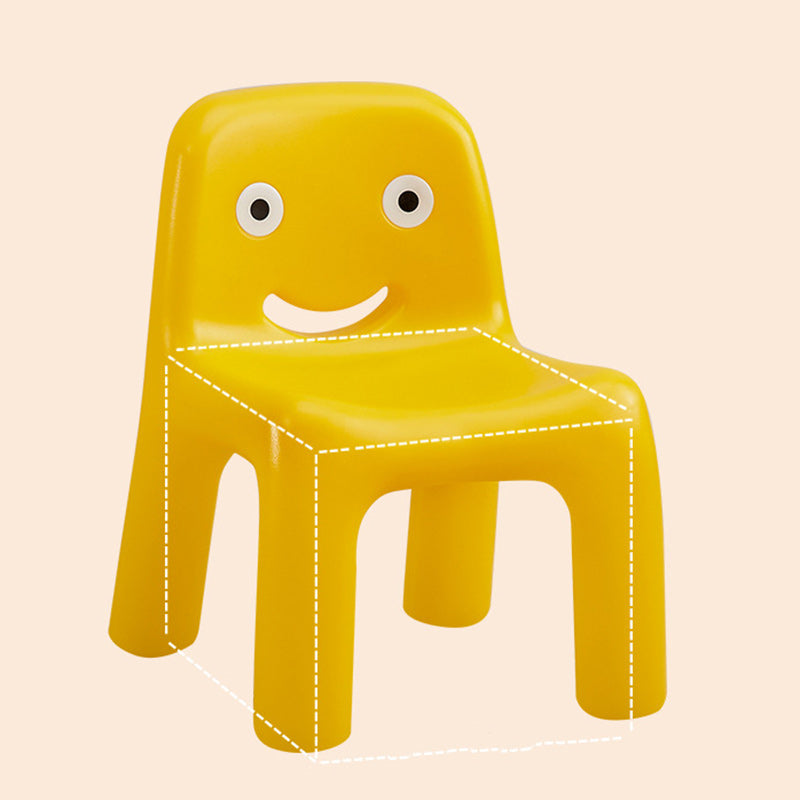Contemporary Scandinavian Kids Smile Square PE Low Chair Backrest Armless For Living Room
