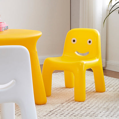 Contemporary Scandinavian Kids Smile Square PE Low Chair Backrest Armless For Living Room